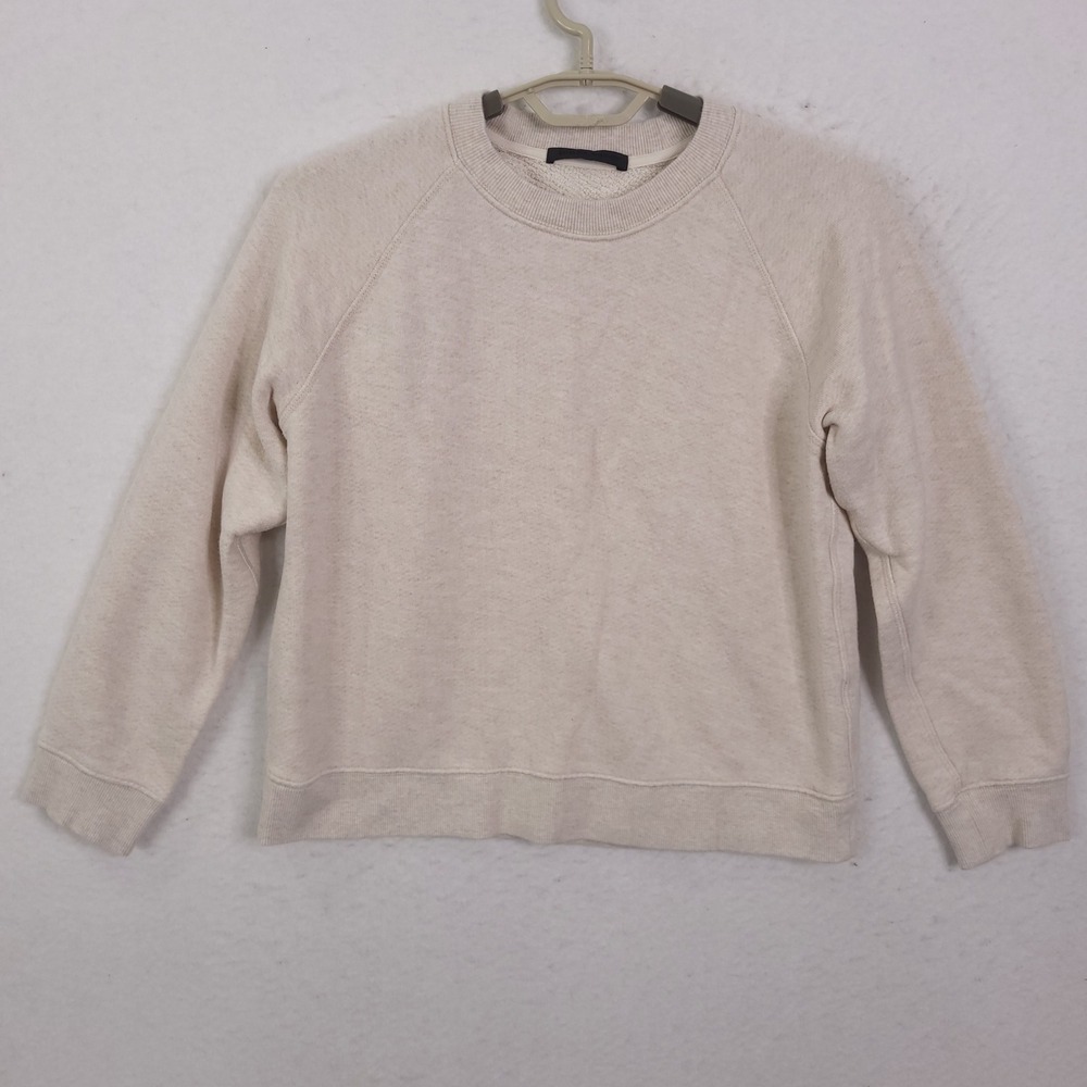Jenni Kayne Sweatshirt Women Small Oatmeal Heather Raglan French Terry 505-11001